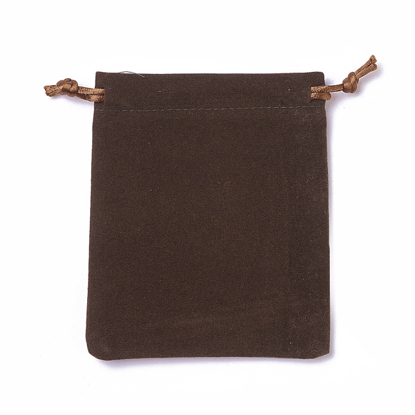

PandaHall Velvet Packing Pouches, Drawstring Bags, Coffee, 12~12.6x10~10.2cm Velvet Brown