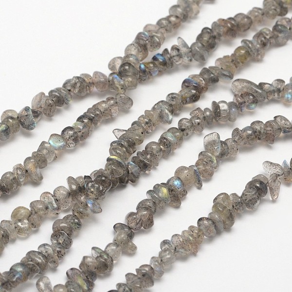 

PandaHall Chips Natural Black Larvikite Beads Strands, 3~8x3~12x3~5mm, Hole: 1mm, about 32 inch Larvikite Chip