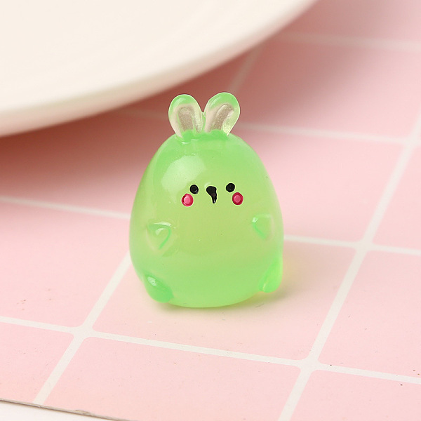

PandaHall Luminous Resin 3D Rabbit Ornaments, for Home Desktop Display Decorations, Glow in the Dark, Linen, 22x22x30mm Resin Rabbit Brown