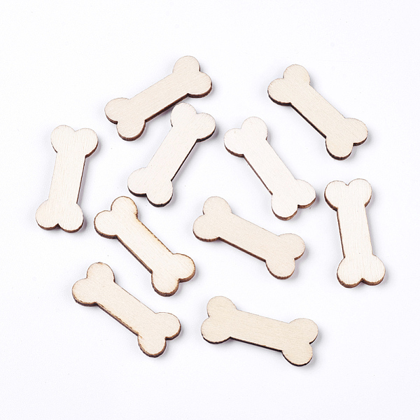 

PandaHall Wood Cabochons, Laser Cut Wood Shapes, Bone, Antique White, 29.5~30x12~12.5x2.5mm Wood Others Orange