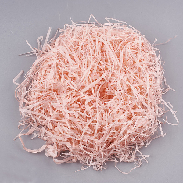 

PandaHall Decorative Raffia Tissue Scraps Paper Packing Material, For Gift Filler, Pink, 2~4mm Raffia Pink