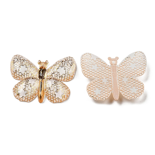 

PandaHall Opaque Resin Pendant, Butterfly, White, 25x32mm Resin Butterfly White