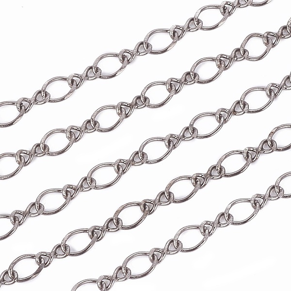 

PandaHall Brass Twisted Figure 8 Chain Chains, Figaro Chains, Soldered, Gunmetal, 2mm Brass
