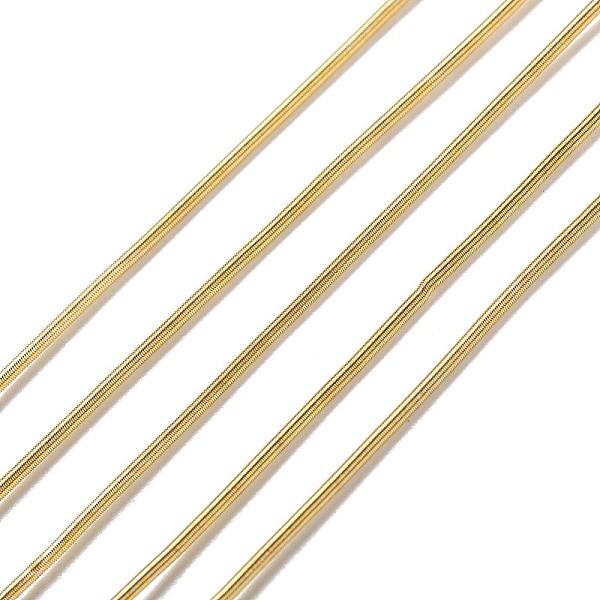 

PandaHall French Wire Gimp Wire, Flexible Round Copper Wire, Metallic Thread for Embroidery Projects and Jewelry Making, Goldenrod, 18 Gauge..., Gold