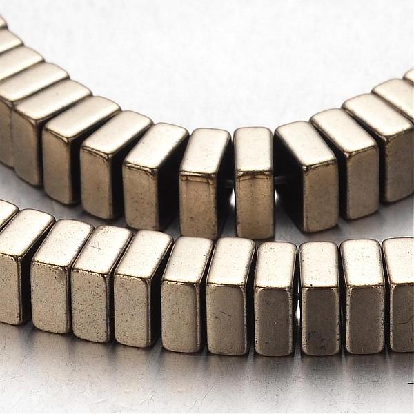 

PandaHall Electroplate Non-magnetic Synthetic Hematite Bead Strands, Square Heishi Beads, Antique Bronze Plated, 6x6x3mm, Hole: 1mm, about...