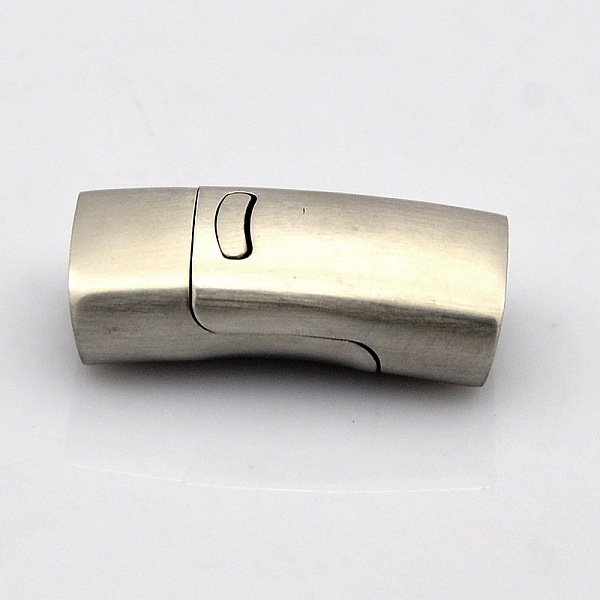 

PandaHall Rectangle 304 Stainless Steel Matte Magnetic Necklace Clasps, with Glue-in Ends, Stainless Steel Color, 24x12.5x7.5mm, Hole...