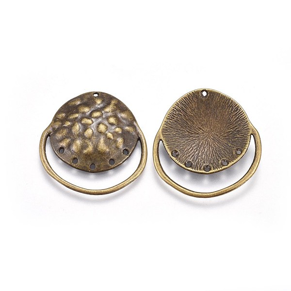 

PandaHall Alloy Pendants, Flat Round, Antique Bronze, Lead Free and Cadmium Free, 30.5x29x1mm, Hole: 1.5mm Alloy Flat Round