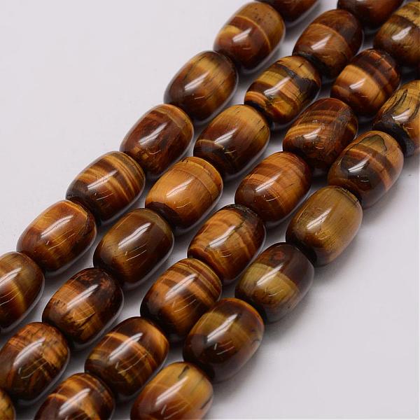 

PandaHall Natural & Tiger Eye Bead Strands, Grade AB, Barrel, 10.5x14~15mm, Hole: 1mm, about 24pcs/strand, 15.94 inch Tiger Eye Barrel