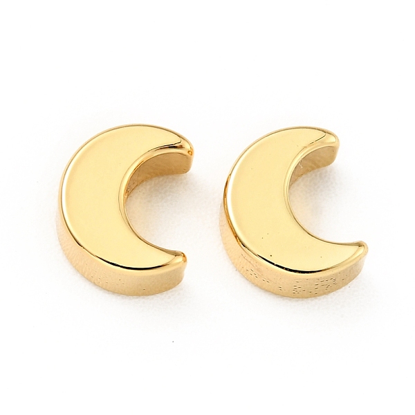 

PandaHall Brass Beads, Cadmium Free & Lead Free, Moon, Real 18K Gold Plated, 7x6x3mm, Hole: 1.4mm Brass Moon