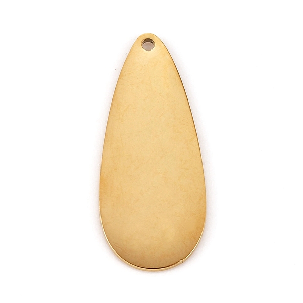 

PandaHall 304 Stainless Steel Pendants, Manual Polishing, Stamping Blank Tag, Laser Cut, Teardrop, Golden, 27x11.3x0.8mm, Hole: 1.2mm 304...