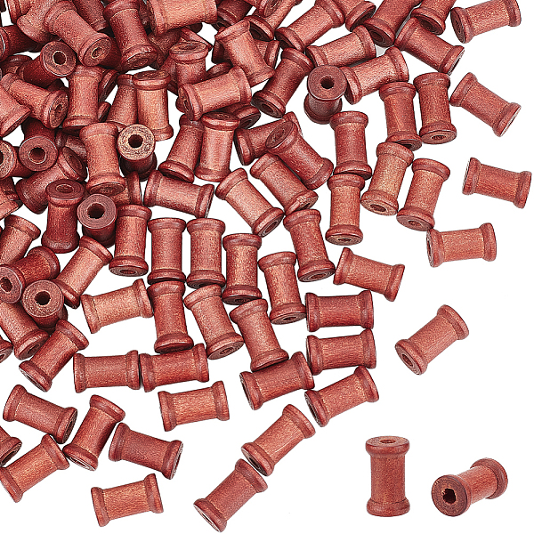 

PandaHall Wooden Empty Spools for Wire, Thread Bobbins, Dark Red, 1.2x2cm Wood