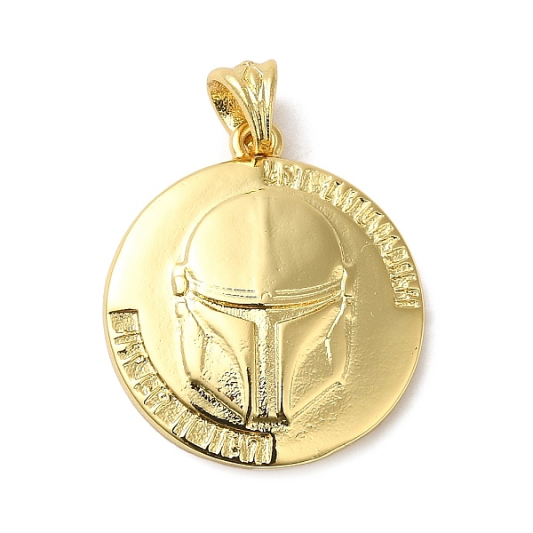 

PandaHall Brass Pendants, Long-Lasting Plated, Cadmium Free & Lead Free, Flat Round with Helmet Charm, Golden, 22x20x3mm, Hole: 4x3.3mm...