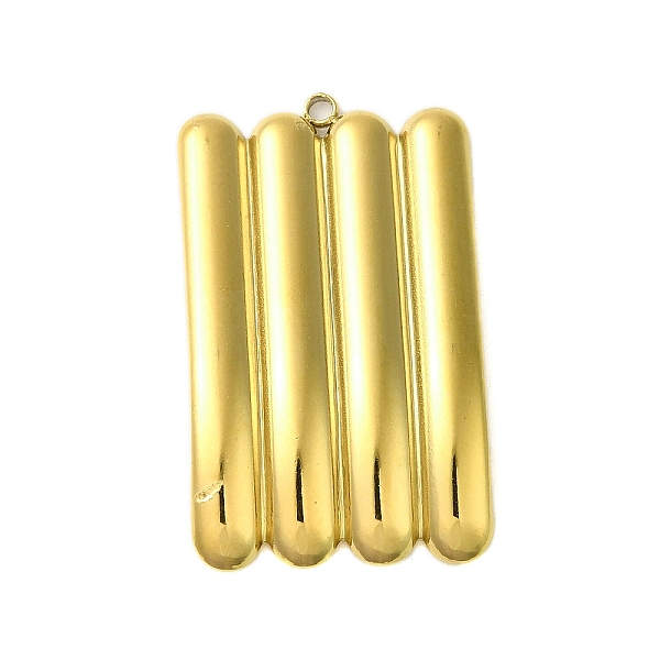 

PandaHall Ion Plating(IP) 304 Stainless Steel Pendants, Rectangle Charm, Real 18K Gold Plated, 39x23x2mm, Hole: 1.6mm 304 Stainless Steel...