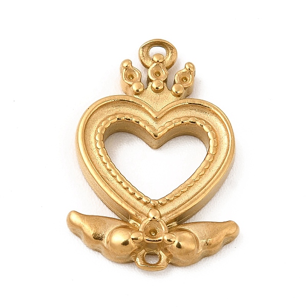 

PandaHall Ion Plating(IP) 304 Stainless Steel Connector Rhinestone Settings, Heart Links, Real 14K Gold Plated, Fit for 1~1.2mm Rhinestone...