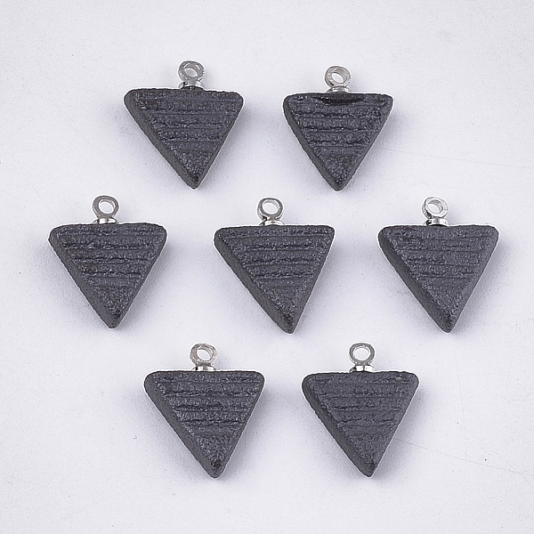 

PandaHall Handmade Porcelain Charms, Frosted, with Brass Findings, Triangle, Platinum, Gray, 14~15x12x4mm, Hole: 1.5mm Porcelain Triangle...