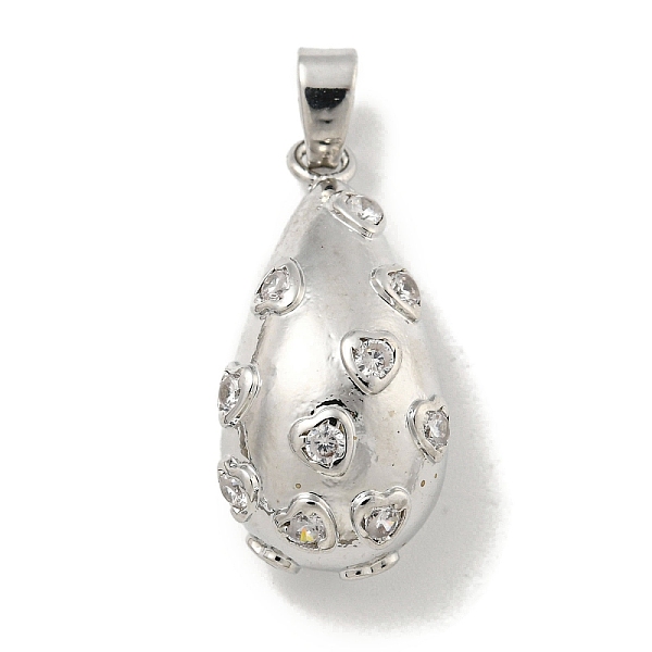 

PandaHall Rack Plating Brass Micro Pave Clear Cubic Zirconia Pendants, with Jump Ring, Cadmium Free & Lead Free, Long-Lasting Plated...