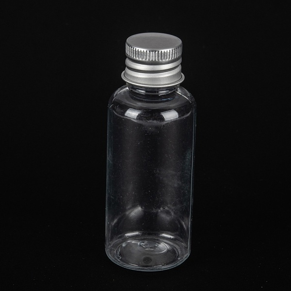

PandaHall PET Plastic Mini Storage Bottle, Travel Bottle, for Cosmetics, Cream, Lotion, liquid, with Aluminum Screw Top Lid , Platinum...