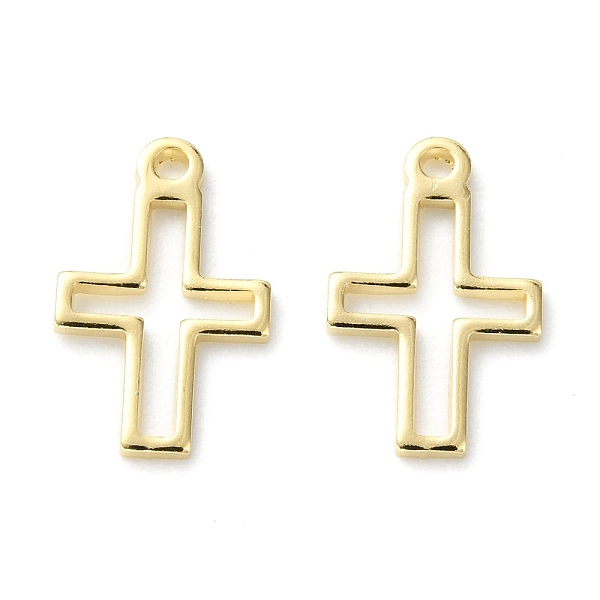 

PandaHall Brass Tiny Cross Charms, Long-Lasting Plated, Real 24K Gold Plated, 12.5x8x1mm, Hole: 1mm Brass Cross