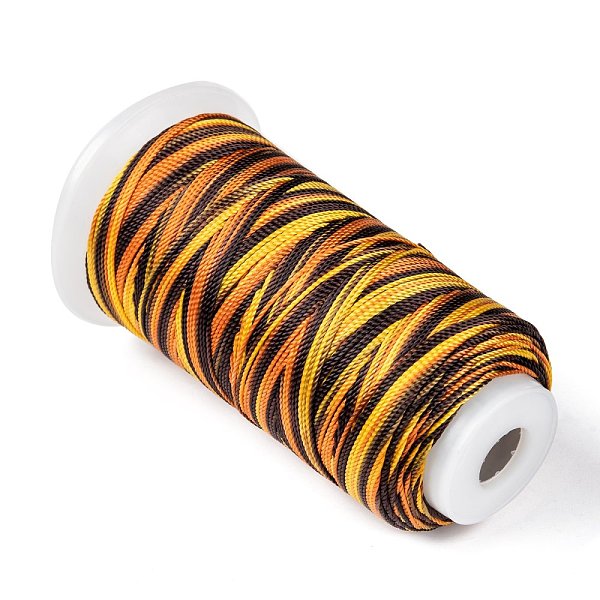 

PandaHall Segment Dyed Round Polyester Sewing Thread, for Hand & Machine Sewing, Tassel Embroidery, Gold, 12-Ply, 0.8mm, about 300m/roll...