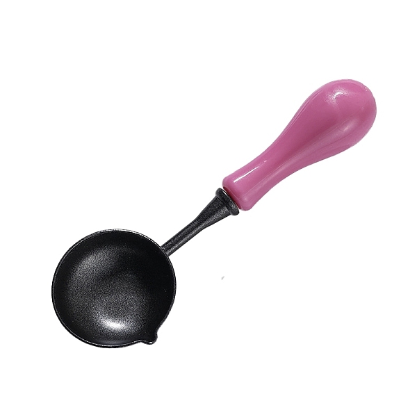 

PandaHall Alloy Sealing Wax Spoons, with ABS Handle, Stamp Heating Tool, Old Rose, 102x34.6mm Alloy