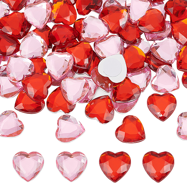 

PandaHall FINGERINSPIRE 72Pcs 20x20mm Heart Shape Glass Self Adhesive Rhinestone Red & Pink Crystals Bling Sticker Flat Back Gems Rhinestone..., Multicolor