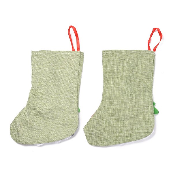 

PandaHall Cloth Hanging Christmas Stocking, with Plaid Pattern, Candy Gift Bag, for Christmas Tree Decoration, Bear and Snowflake, Dark Sea...