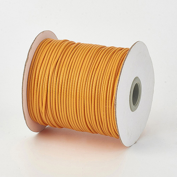 

PandaHall Eco-Friendly Korean Waxed Polyester Cord, Orange, 1.5mm, about 169.51~174.98 Yards(155~160m)/Roll Waxed Polyester Cord Orange