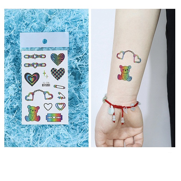 

PandaHall Pride Rainbow Flag Removable Temporary Tattoos Paper Stickers, Bear, 12x7.5cm Paper Bear