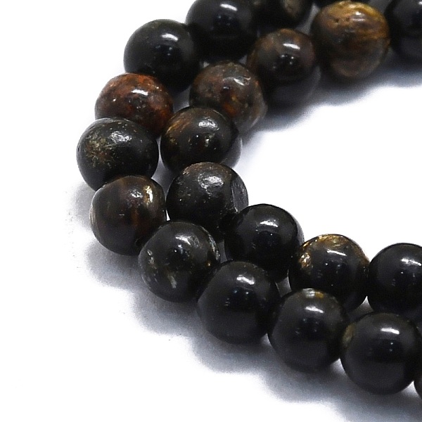 

PandaHall Natural Biotite Beads Strands, Round, 4mm, Hole: 0.8mm, about 100pcs/strand, 15.75''(40cm) Biotite Round
