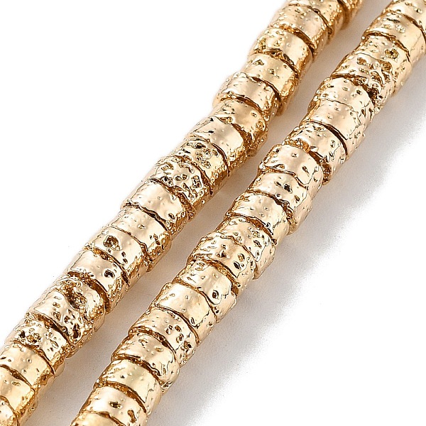 Electroplated Natural Lava Rock Beads Strands