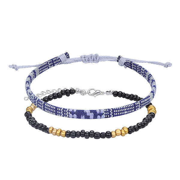 

PandaHall Rice Bead Woven Bracelet Fibre