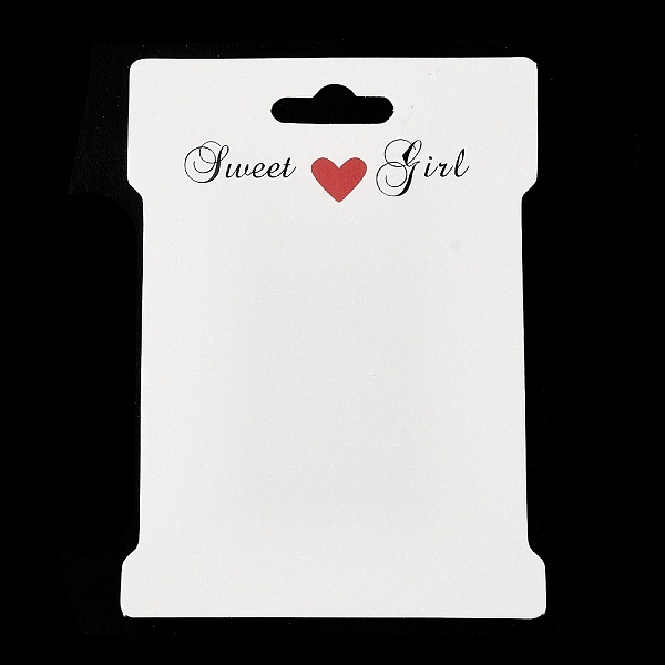 

PandaHall Paper Hair Tie Display Cards, Rectangle with Word Heart, WhiteSmoke, 11.1x7.95x0.05cm, Hole: 24x8mm Paper Rectangle White