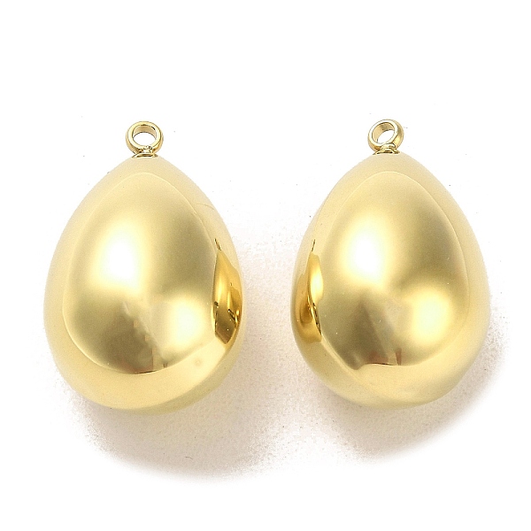 

PandaHall 304 Stainless Steel Pendants, Teardrop Charms, Real 14K Gold Plated, 25x15mm, Hole: 1.8mm 304 Stainless Steel Teardrop