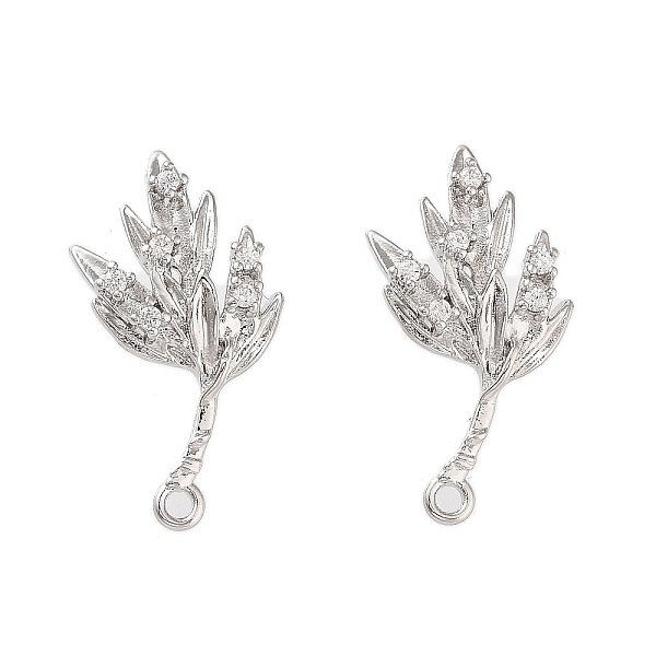 

PandaHall Brass Micro Pave Cubic Zirconia Stud Earring Findings, Leaf, Real Platinum Plated, 21x12mm, Hole: 1.4mm, Pin: 0.8mm Brass+Cubic...