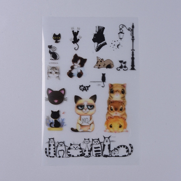 

PandaHall Filler Stickers(No Adhesive on the back), for UV Resin, Epoxy Resin Jewelry Craft Making, Animal Pattern, 150x100x0.1mm Plastic..., Multicolor