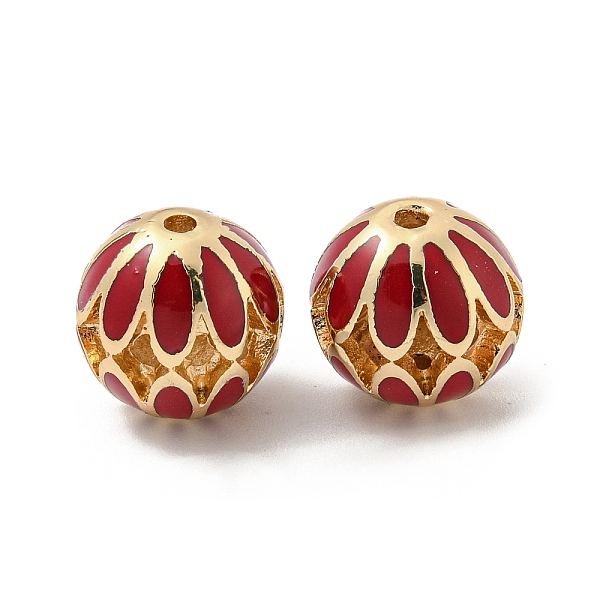 Golden Tone Alloy Enamel Beads