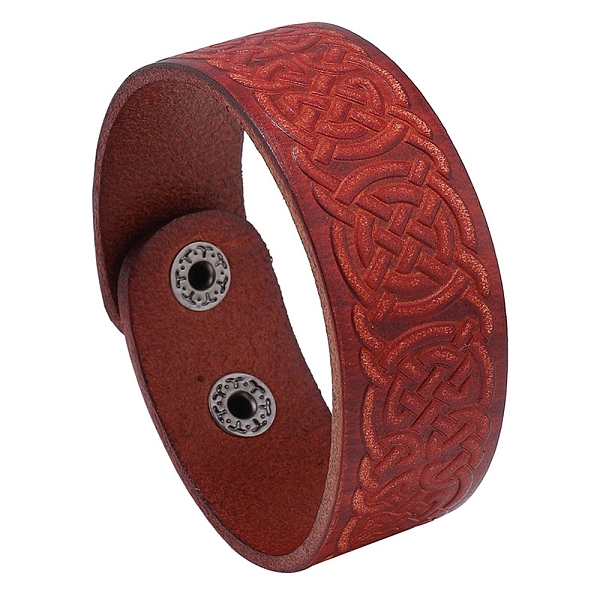 Bracelets en cuir de vache à motif nœud de sorcière