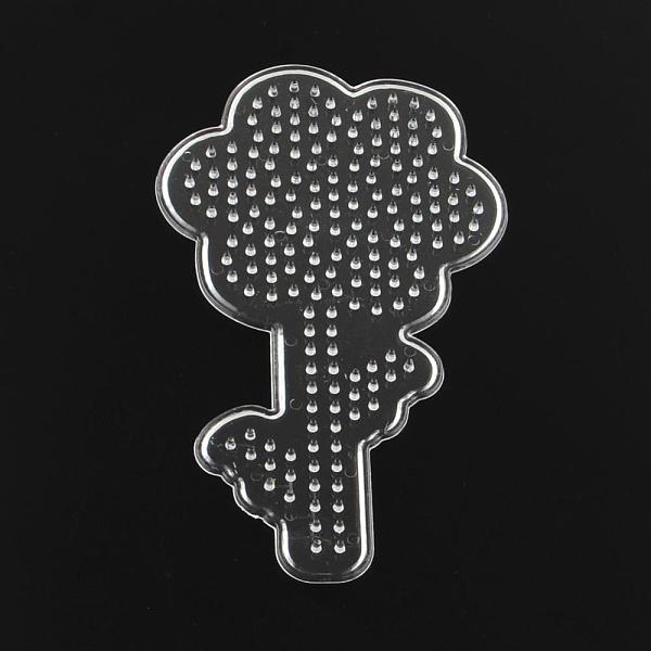 

PandaHall Flower ABC Plastic Pegboards used for 5x5mm DIY Fuse Beads, Clear, 140x80x5mm Plastic Flower Clear