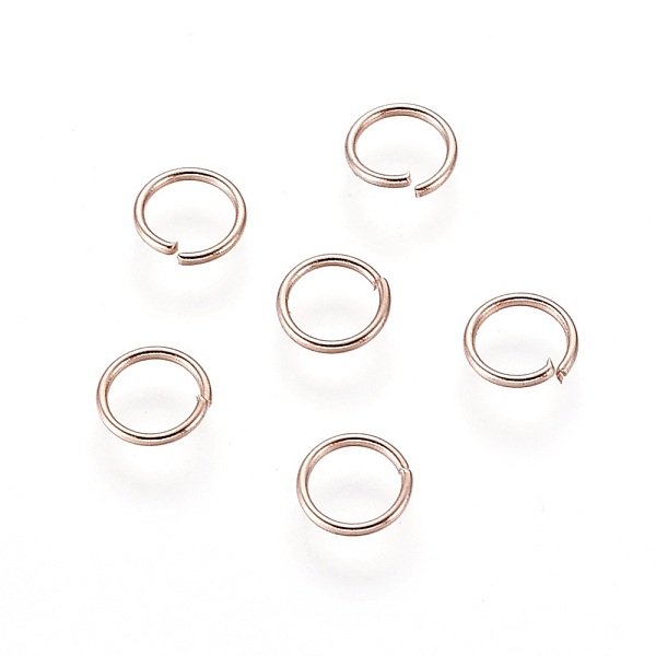 

PandaHall 304 Stainless Steel Open Jump Rings, Rose Gold, 22 Gauge, 5x0.6mm, Inner Diameter: 4mm 304 Stainless Steel