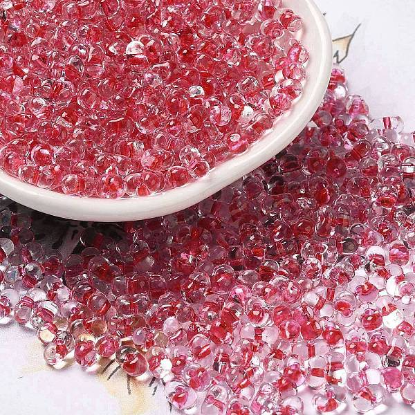 

PandaHall Glass Seed Beads, Peanut, Medium Violet Red, 5.5~6x3~3.5x3mm, Hole: 1~1.2mm, about 4000pcs/pound Glass Peanut