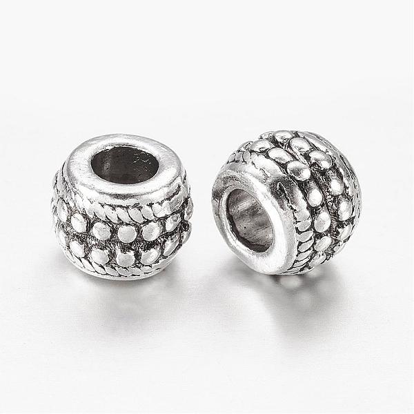 

PandaHall Large Hole Beads, Alloy European Beads, Antique Silver, Lead Free and Cadmium Free & Nickel Free, Rondelle, Size: about 9.5mm in...