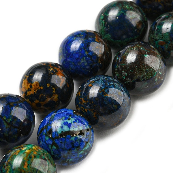 

PandaHall Natural Azurite Beads Strands, Round, 10mm, Hole: 0.9mm, about 38~40pcs/strand, 15.47''~15.87''(39.3~40.3cm) Natural Gemstone...