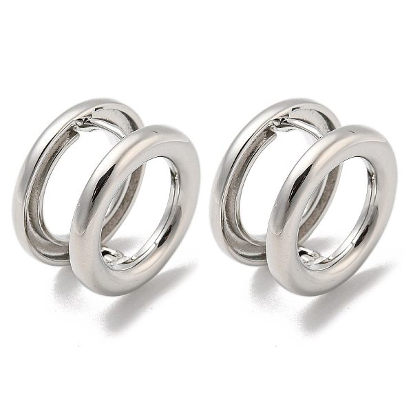 

PandaHall Brass Hoop Earrings, Ring, Platinum, 21.5x22mm Brass Ring