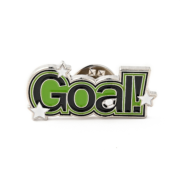 

PandaHall Football Theme Enamel Pin, Platinum Plated Alloy Badge for Backpack Clothes, Lime Green, 14.5x30.5x1.5mm Alloy+Enamel Word
