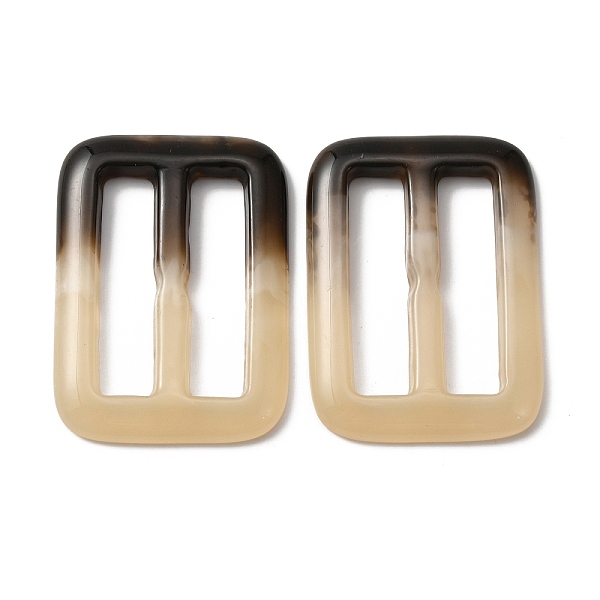 

PandaHall Rectangle Resin Buckle Clasps, For Webbing, Strapping Bags, Garment Accessories, Bisque, 41.5x30x4mm, Hole: 30x7.5mm Resin..., Orange