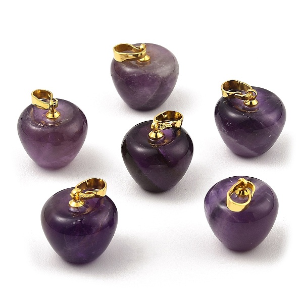 Natürliche Amethyst-Lehrer-Apfel-Charms