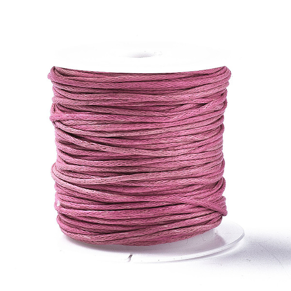 

PandaHall Waxed Cotton Thread Cords, Flamingo, 1mm, about 10.93 yards(10m)/roll Waxed Cotton Cord Round Pink