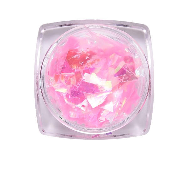 

PandaHall Irregular Iridescent Nail Sequins Flakes, Holographic Nail Glitter Mermaid Powder, for DIY Nail Art Tips Decoration, Flamingo..., Pink