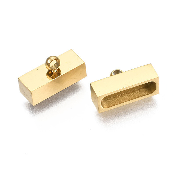 

PandaHall 201 Stainless Steel Cord Ends, End Caps, Golden, 6x13.2x4.2mm, Hole: 1.5mm, Inner Diameter: 12x3mm 201 Stainless Steel