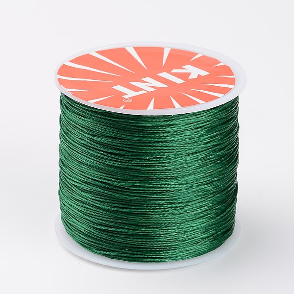 

PandaHall Round Waxed Polyester Cords, Green, 0.45mm, about 174.97 yards(160m)/roll Waxed Polyester Cord Round Green